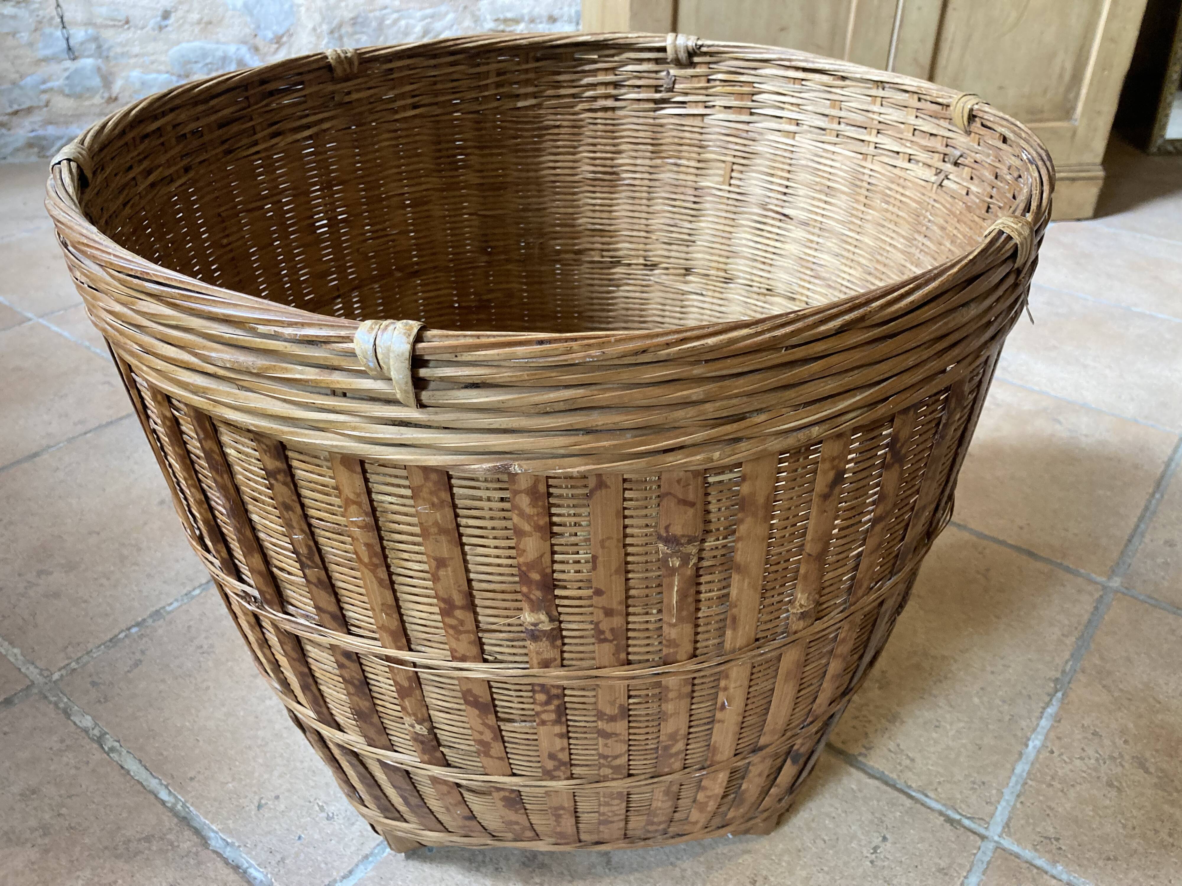 Rattan and wicker basket