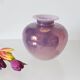 Iridescent glass ball vase, vintage, 1980