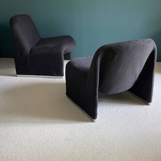 Pair of Alky low chairs, Giancarlo Piretti, Castelli 1970