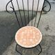 Set of 4 terracotta ceramic mosaic chairs