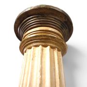 Antique Sculptural Wooden Church Candlestick, 1860