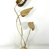 Italian Brass 3-Arm Floor Lamp Tommaso Barbi style , 1970s