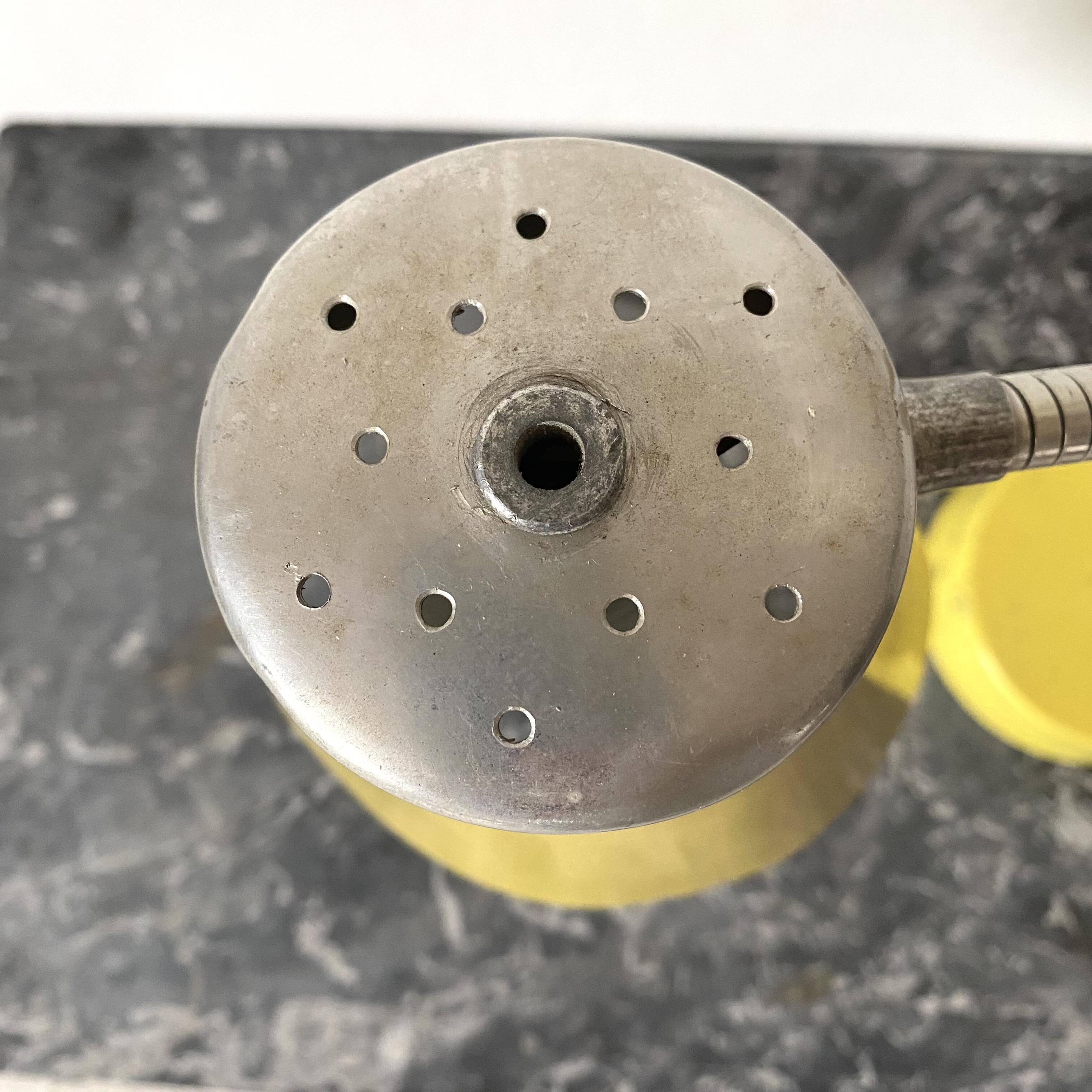 Yellow metal desk lamp, 1950s-1960s