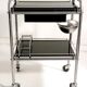 Cart serving stainless steel and glass 70s