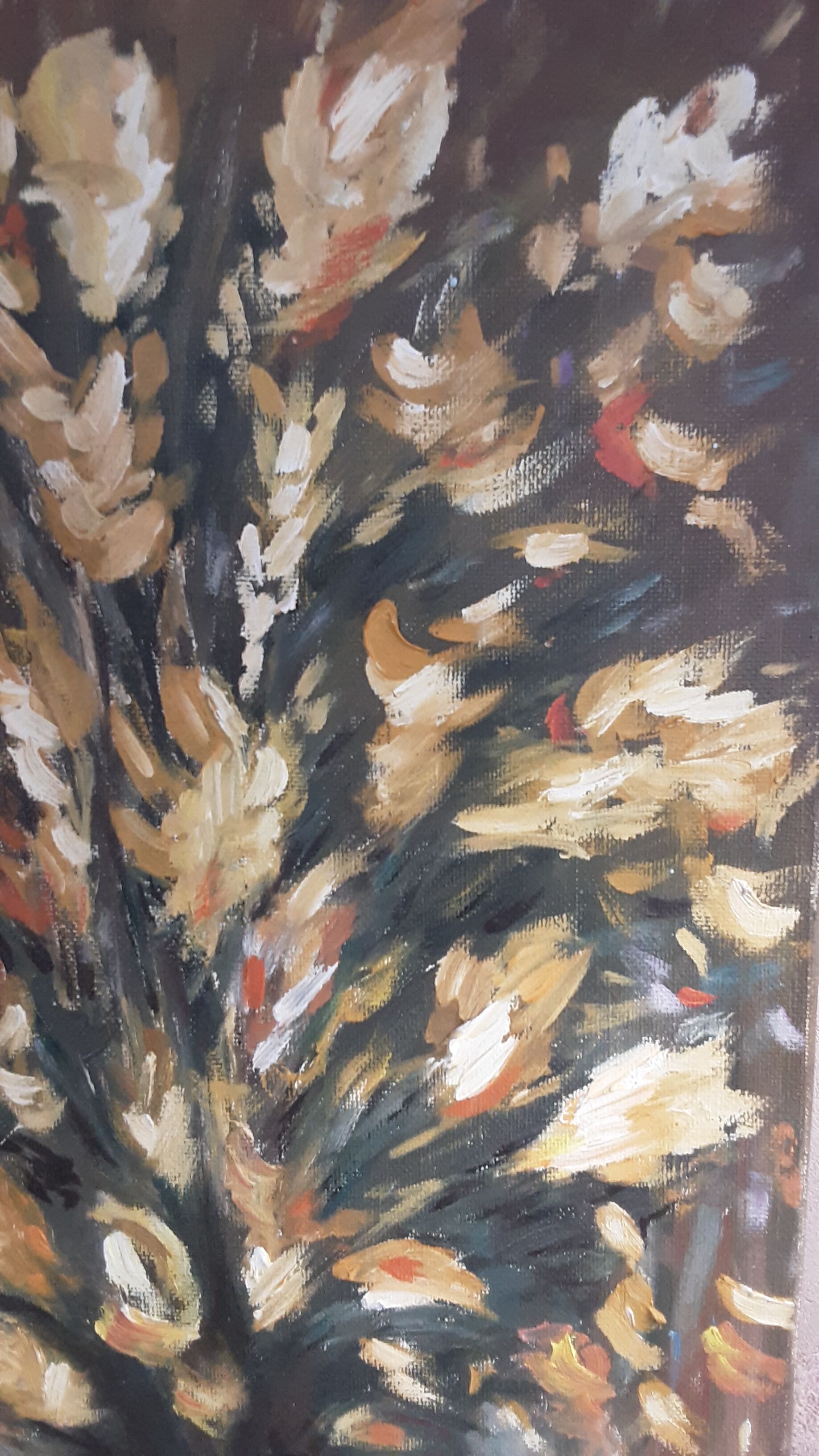 Tableau vintage huile sur toile signée