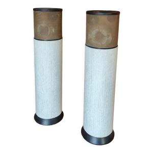 Paire enceintes colonnes vintage