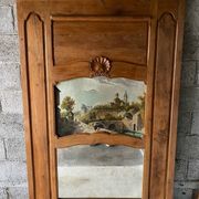 19th century oak trumeau.