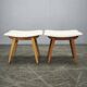 Pair of Beech Wood Stools by Závod Malacky, Czechoslovakia, 1970s