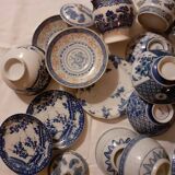 Indigo Blue Asian Small Dinnerware Set