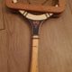 Rare vintage Babolat Aspa wooden tennis racket and vintage Dunlop frame