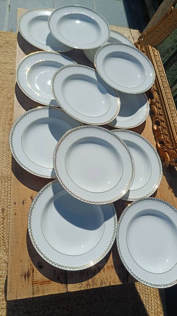 assiettes plates en porcelaine Bavaria – Seltmann Weiden