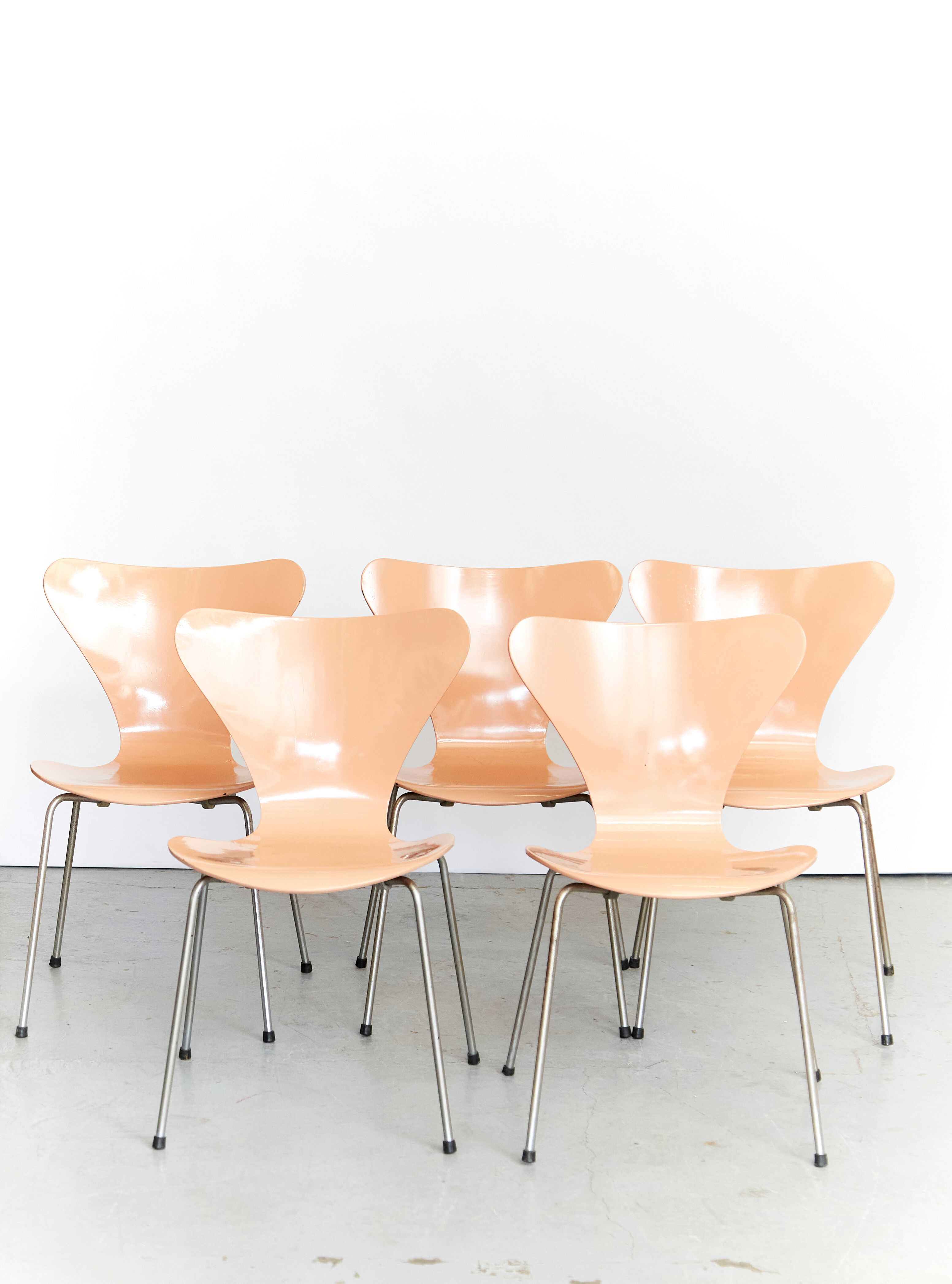 3107 Side Chairs by Arne Jacobsen for Fritz Hansen, 1965, Set of 5