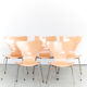 3107 Side Chairs by Arne Jacobsen for Fritz Hansen, 1965, Set of 5