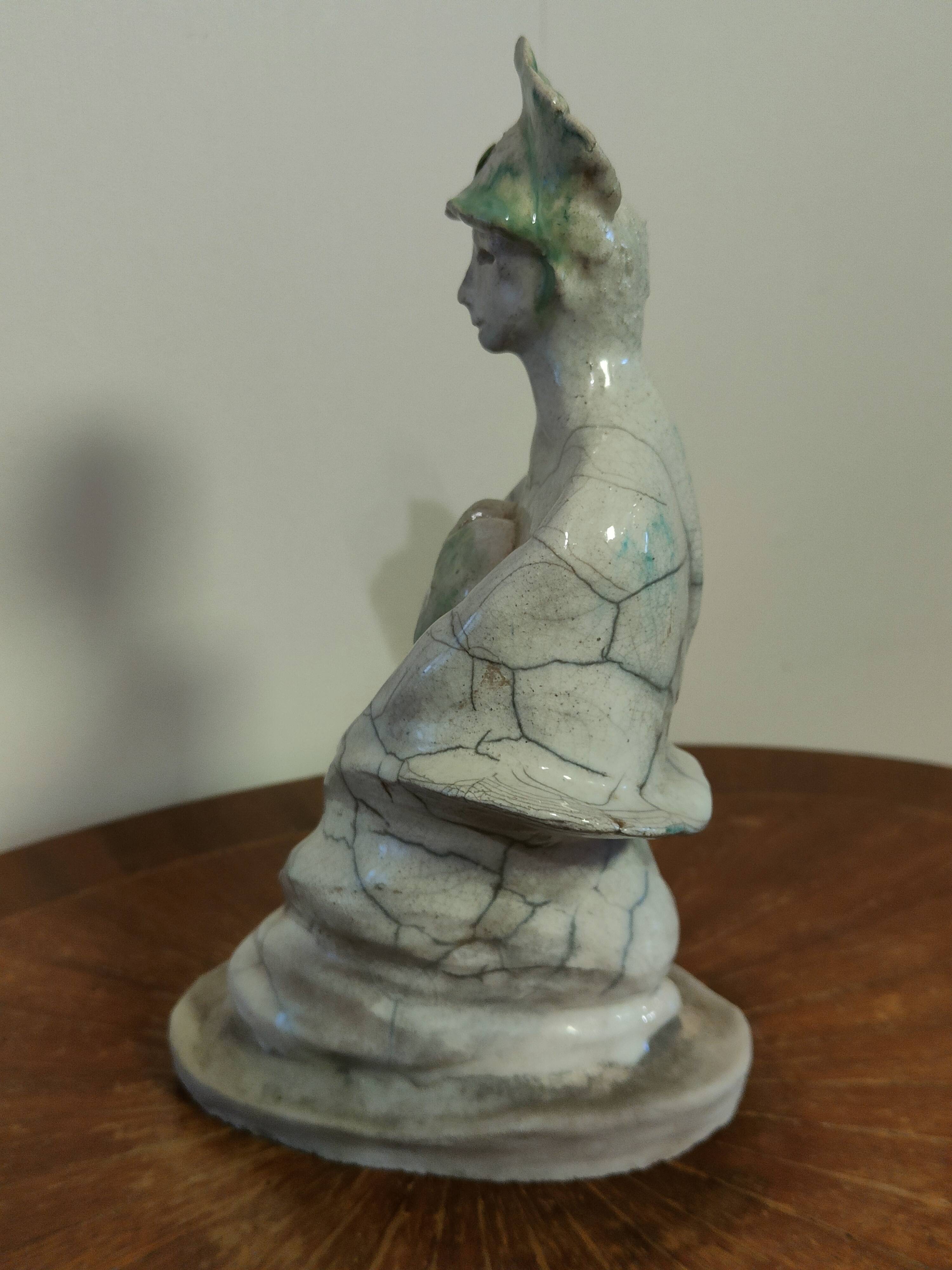 Glazed stoneware sculpture "The Guardians of Hearts"