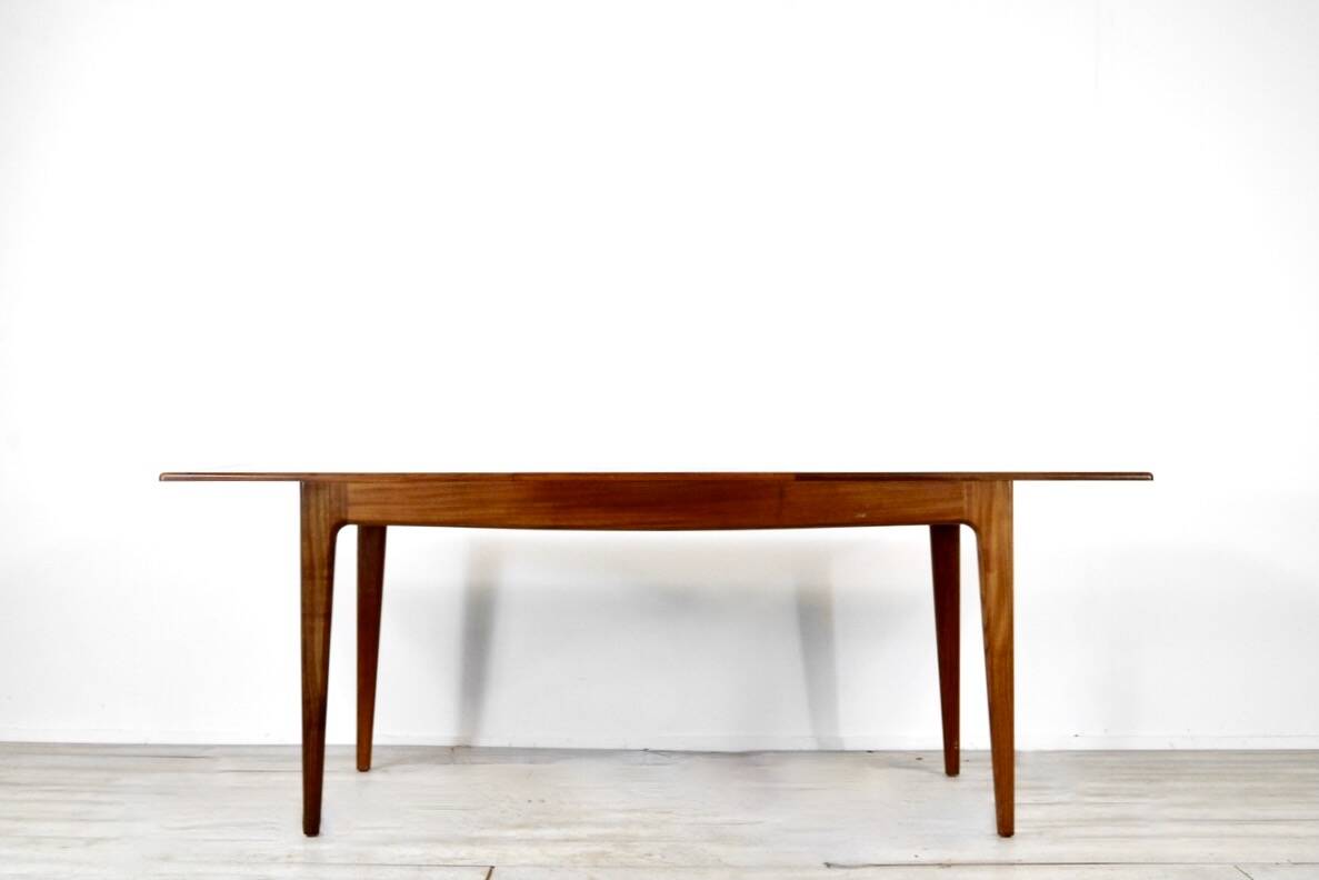 Midcentury Extending Table In Afromosia By A. Younger.