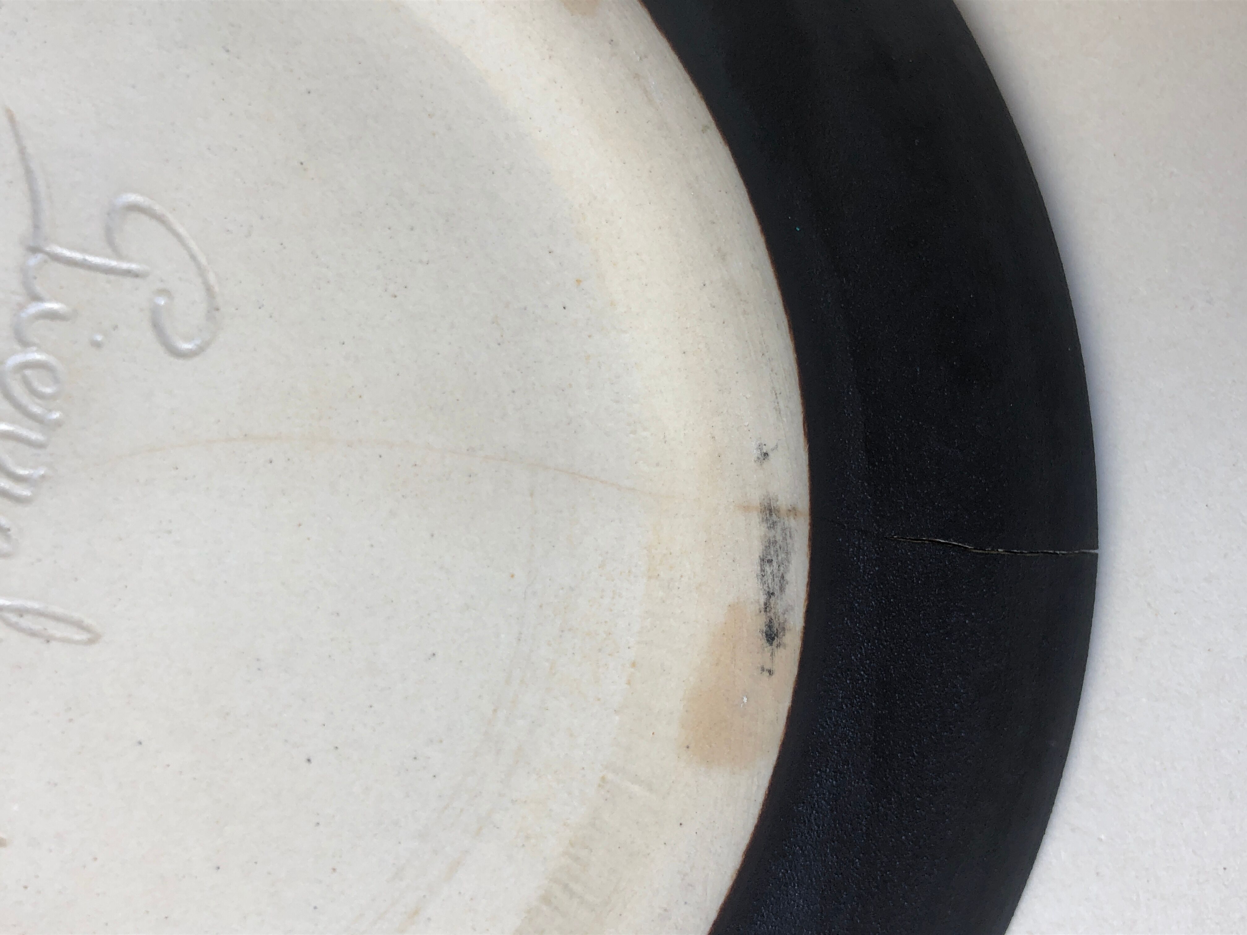 Set of 6 ceramic plates compartmentalized