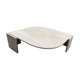 Table basse design en travertin années 70