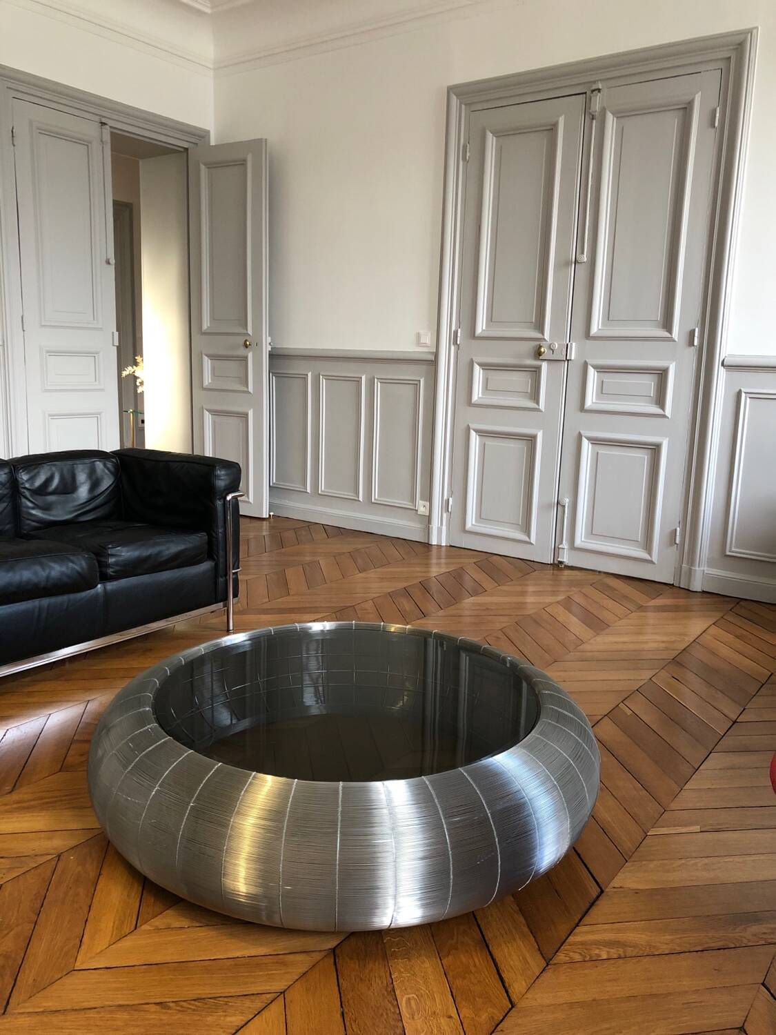 Large Roche Bobois designer wire coffee table