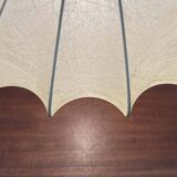 Modern UFO disc cocoon pendant lamp from the mid-century by Friedel Wauer for Goldkant Leuchten, Germany, 1960s.