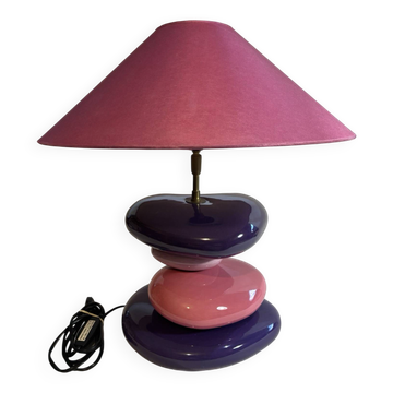François CHATAIN Table Lamp Violet/Pink Conical Shade E27 230V