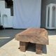 Asian solid wood quadripod brutalist coffee table H30 L81 l42