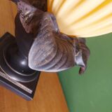 70's georgia jacob lamp, gold leaves