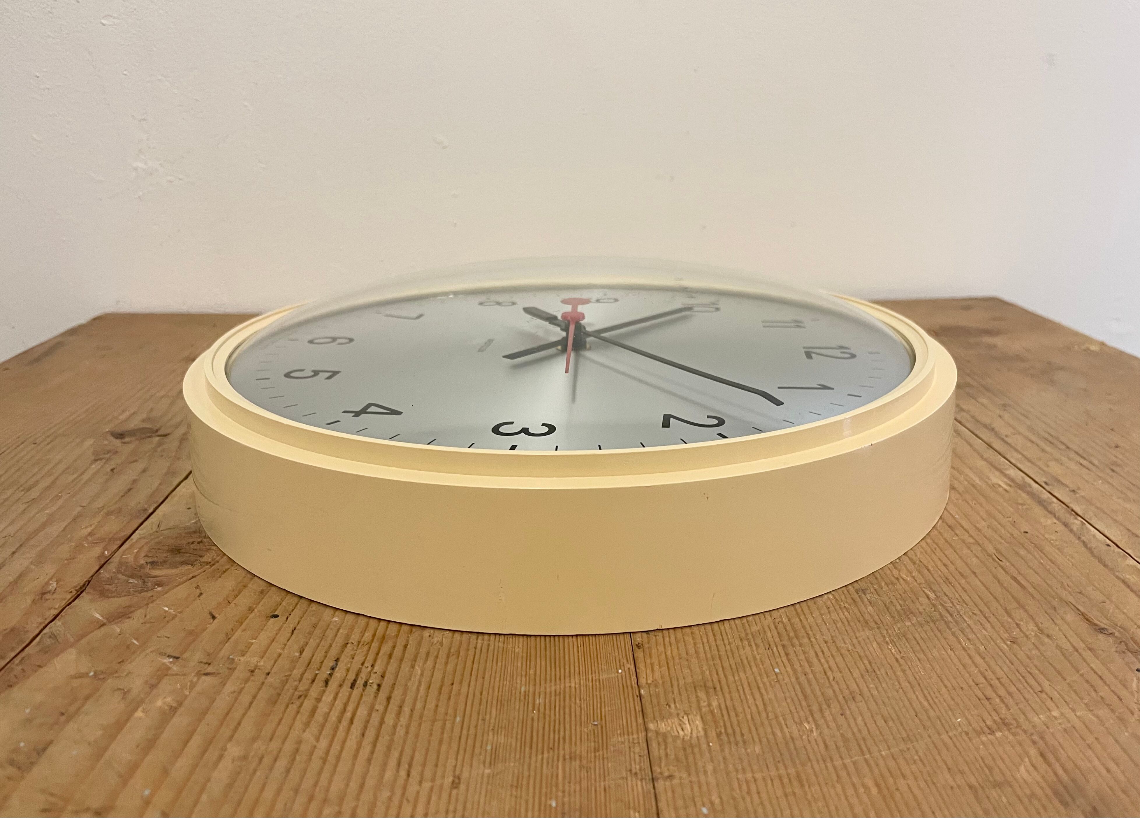 Vintage Beige Bakelite Wall Clock from Westclox , 1970s