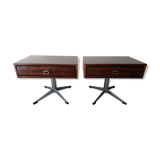 Pair of nightstands in the 1970s rio rosewood