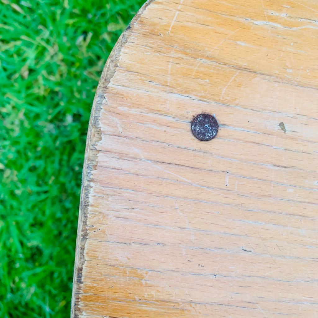 Set of 4 school chairs - wood & metal