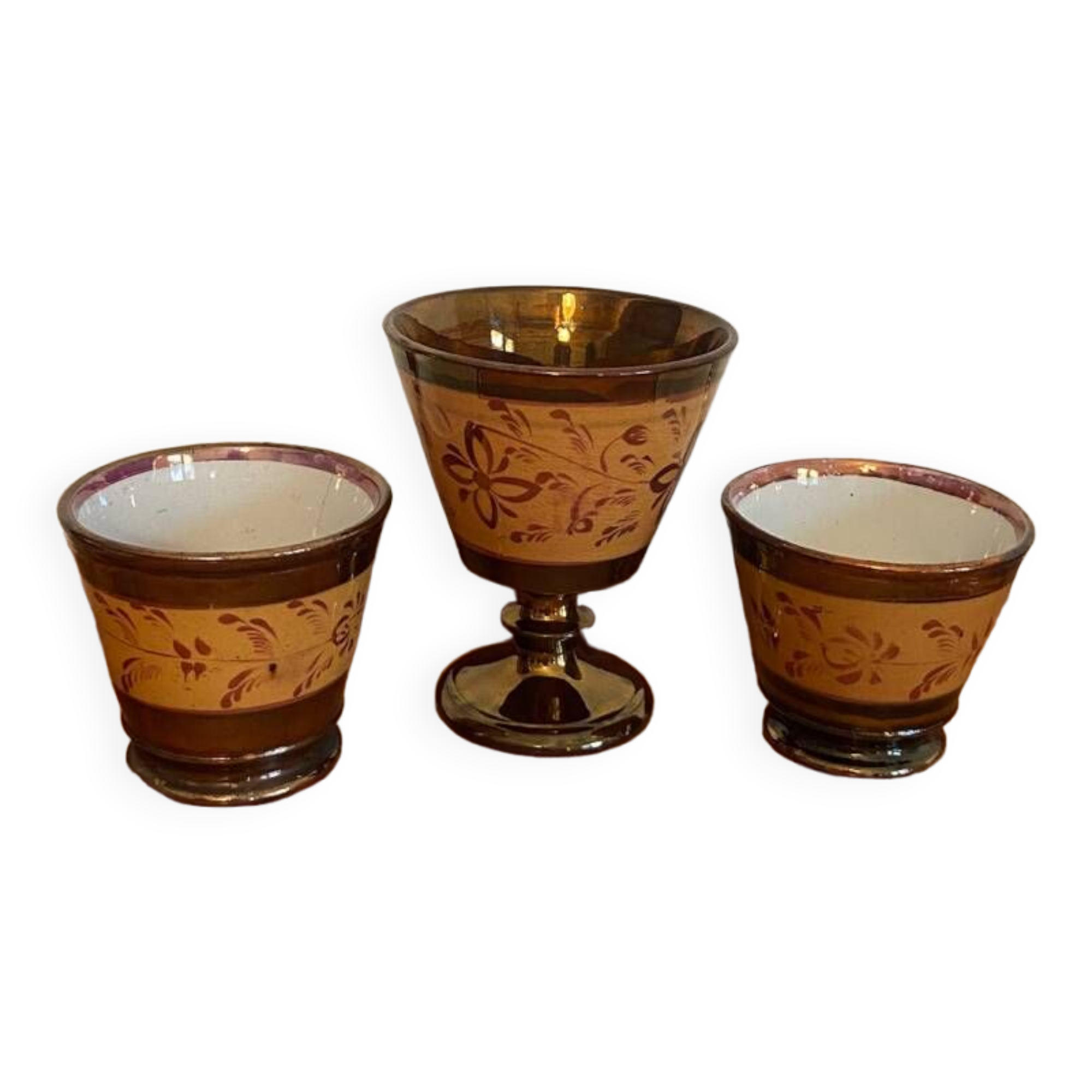 Trio of Jersey earthenware mugs