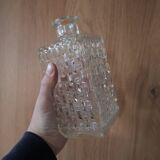 Vintage whisky decanter in chiseled glass
