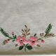 Nappe 145 x 245 brodée fleurs et 12 serviettes
