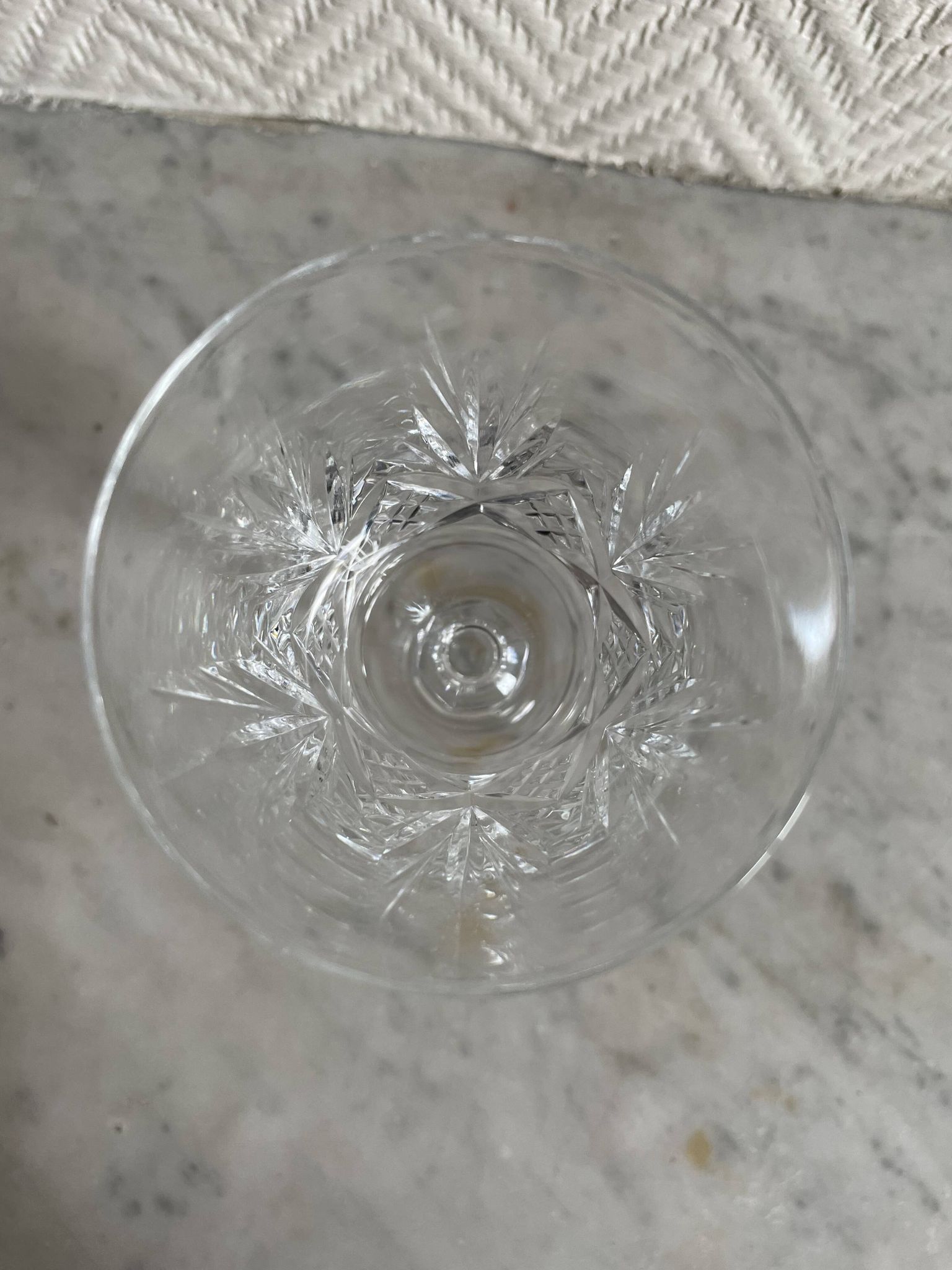 Saint Louis Camargue style palmette crystal stemmed glasses