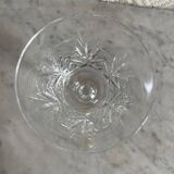 Saint Louis Camargue style palmette crystal stemmed glasses