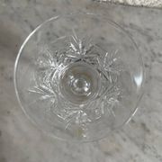 Saint Louis Camargue style palmette crystal stemmed glasses