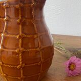 Vintage brown water pitcher from the 60s/70s