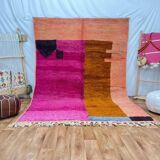 Pure wool Moroccan rug with colourful patterns, size 150 x 250 cm.