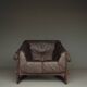 Rare pair of model MP-91 leather lounge chairs by Percival Lafer