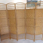 paravent osier, rotin, 5 panneaux