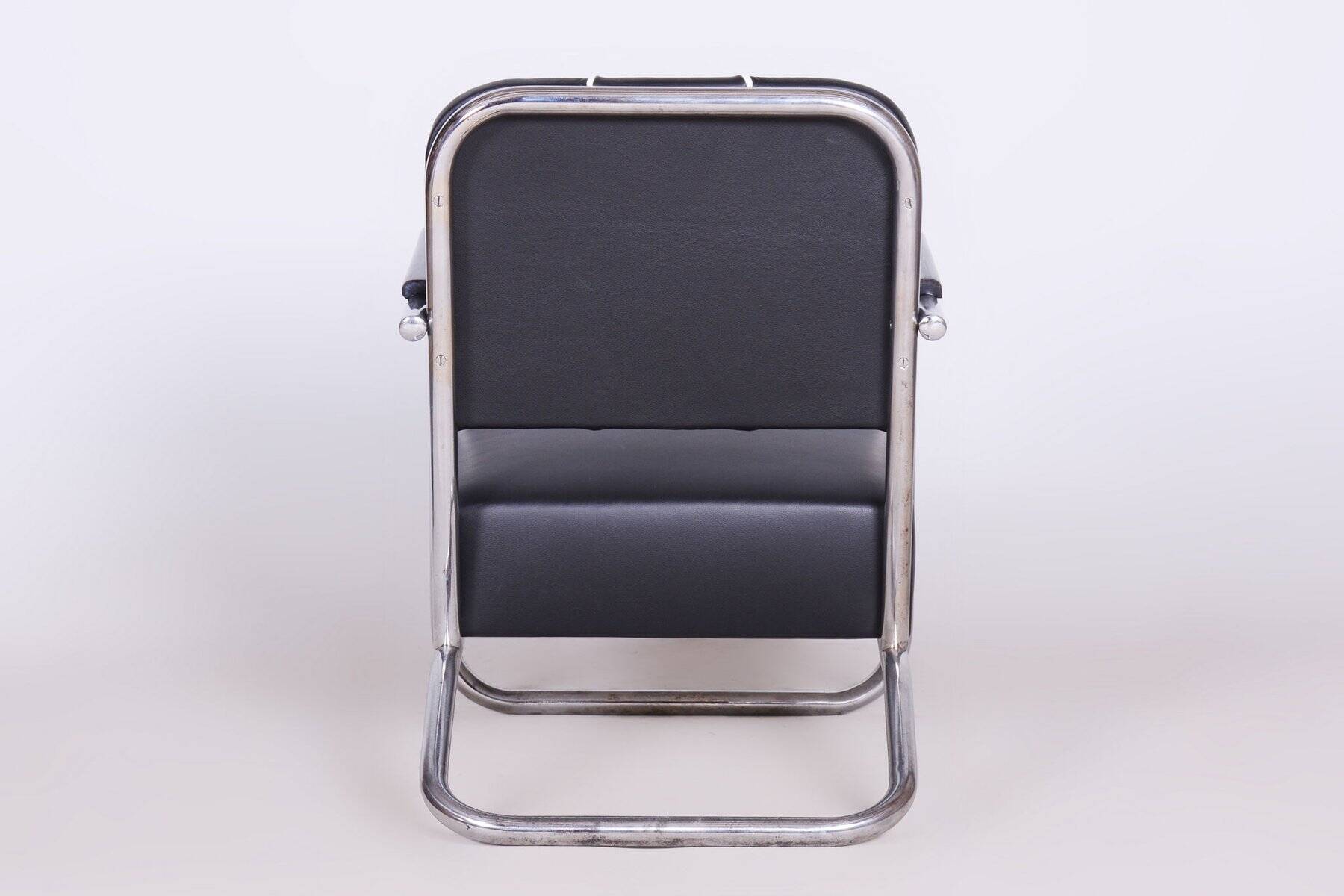 Bauhaus Lounge Chairs in Leather from Mücke Melder, 1930s, Set of 2