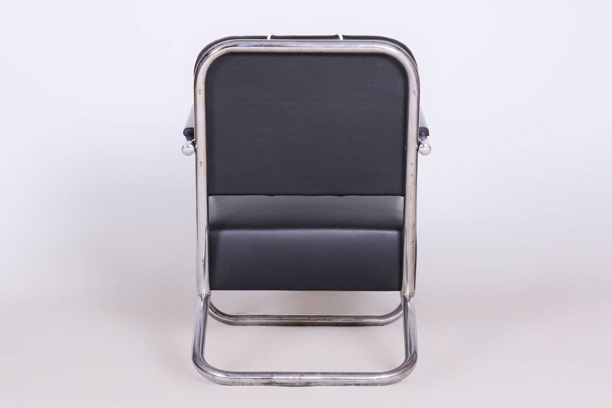 Bauhaus Lounge Chairs in Leather from Mücke Melder, 1930s, Set of 2