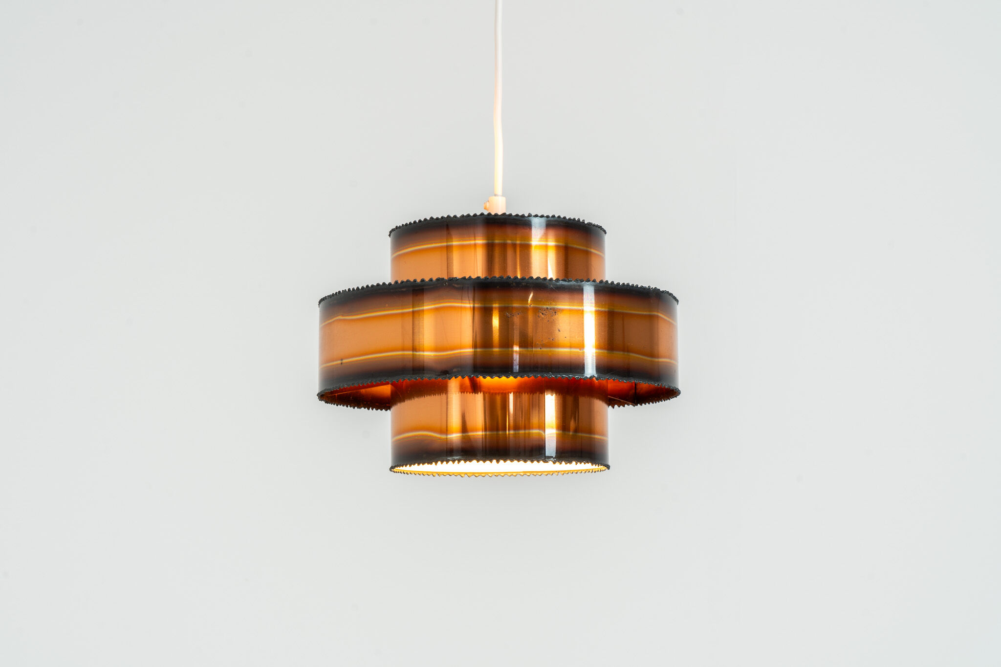 Brutalist burnt copper pendant by Svend Aage Holm Sørensen
