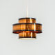 Brutalist burnt copper pendant by Svend Aage Holm Sørensen