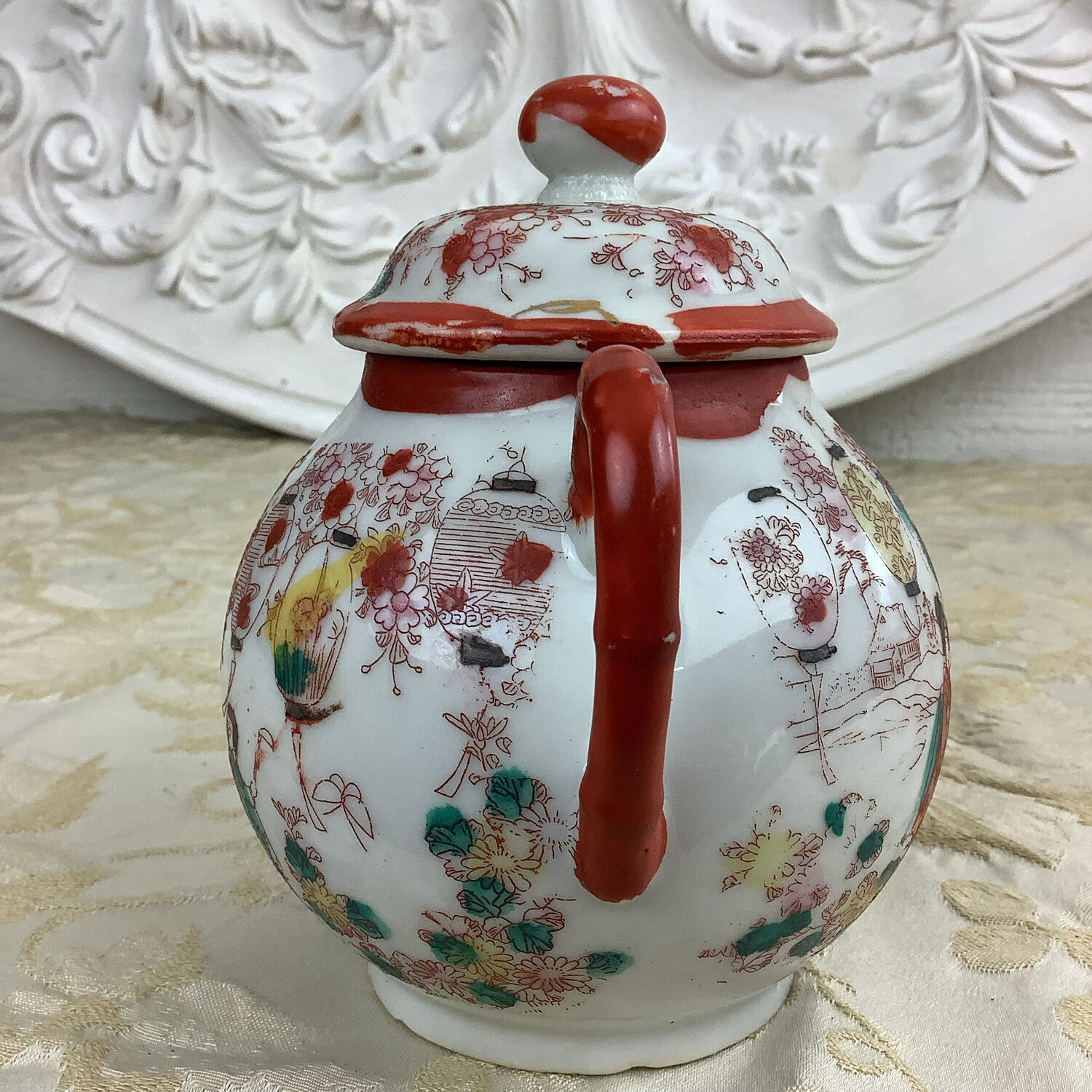 Antique Japanese sugar bowl