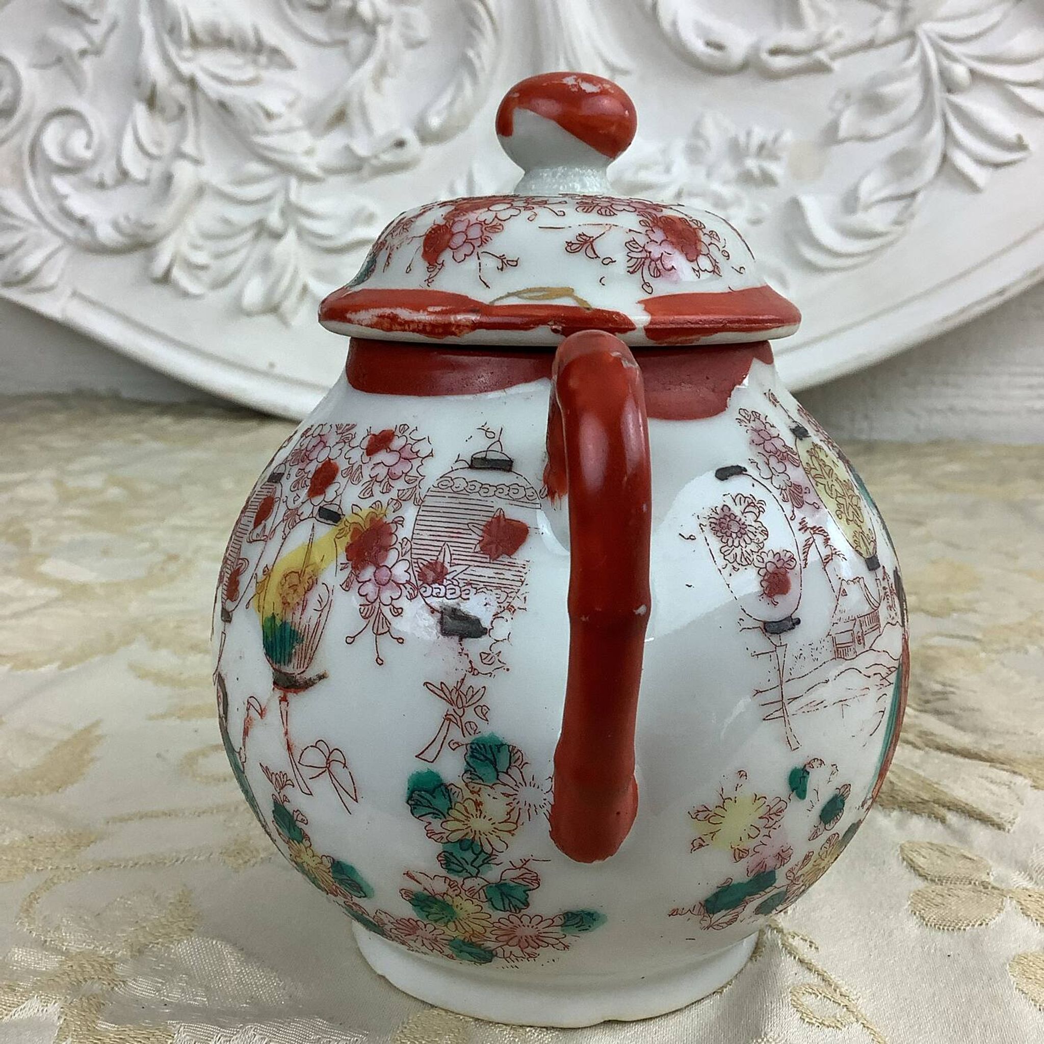 Antique Japanese sugar bowl