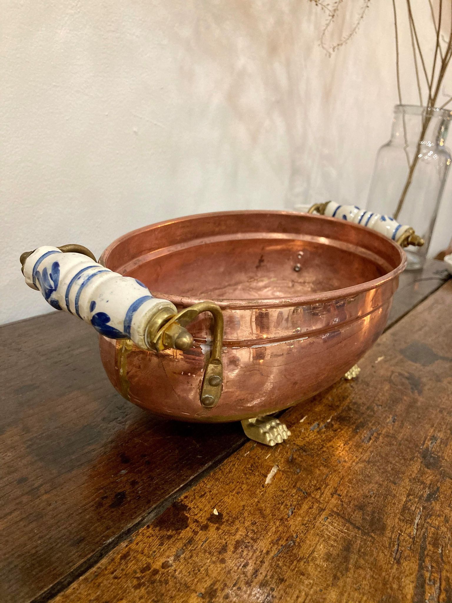 Lot of 3 copper decoration containers