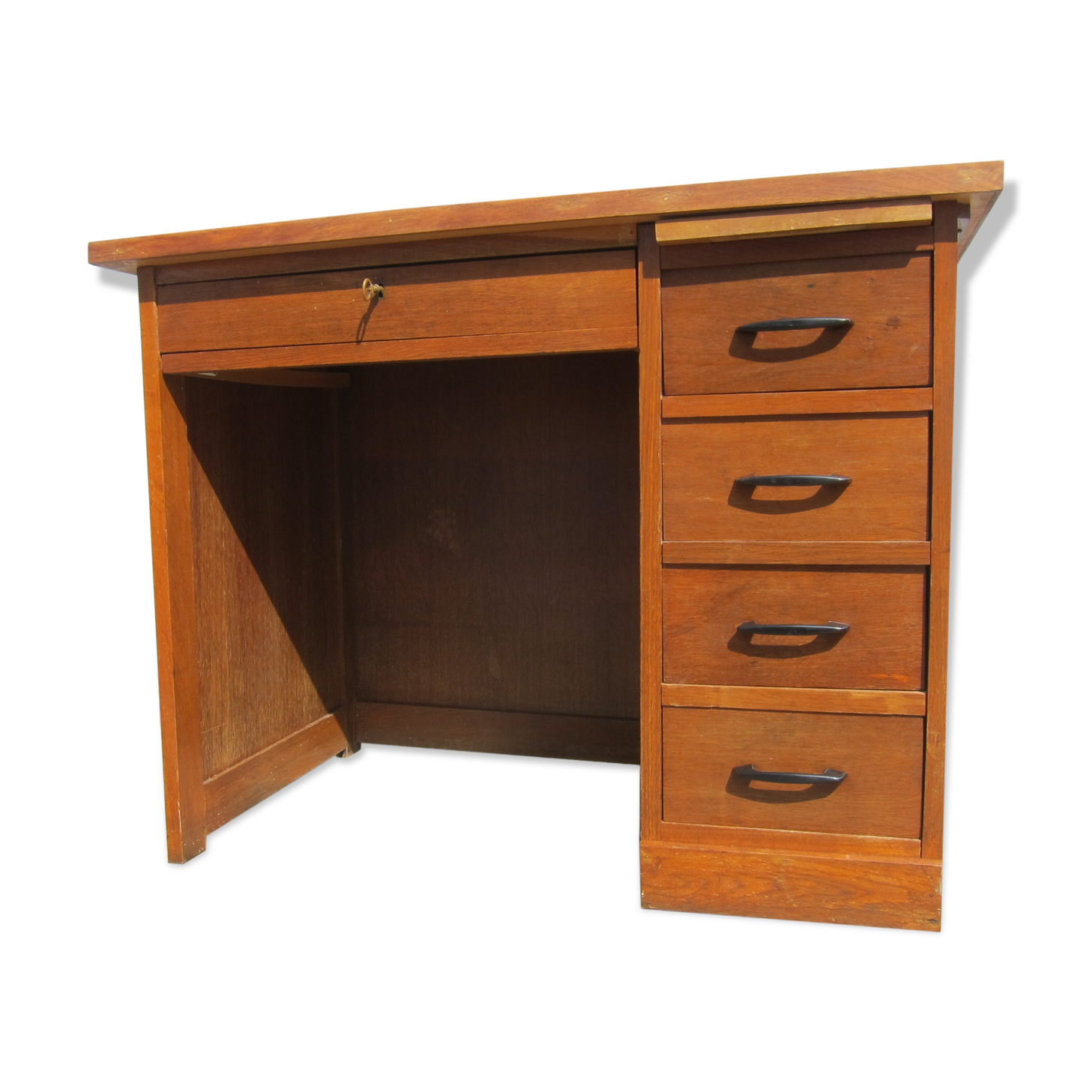 Student desk 1950 black bakelite handles