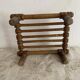 Old low turned wooden stool
