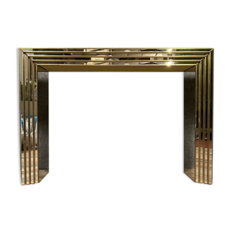 Mirror console with geometric shapes, art deco style