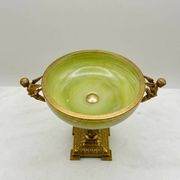 19th-century onyx and bronze fruit bowl tazza